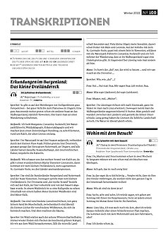Transkriptionen zu allen Hörbeiträgen der 100. Ausgabe des Österreich Spiegel.