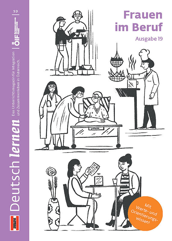 Coverbild der Ausgabe 19 des Unterrichtsmagazins Deutsch lernen mit dem Titel „Frauen im Beruf“.