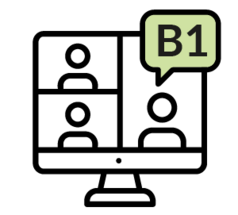 Icon für Online-Kursraum B1 in hellgrün